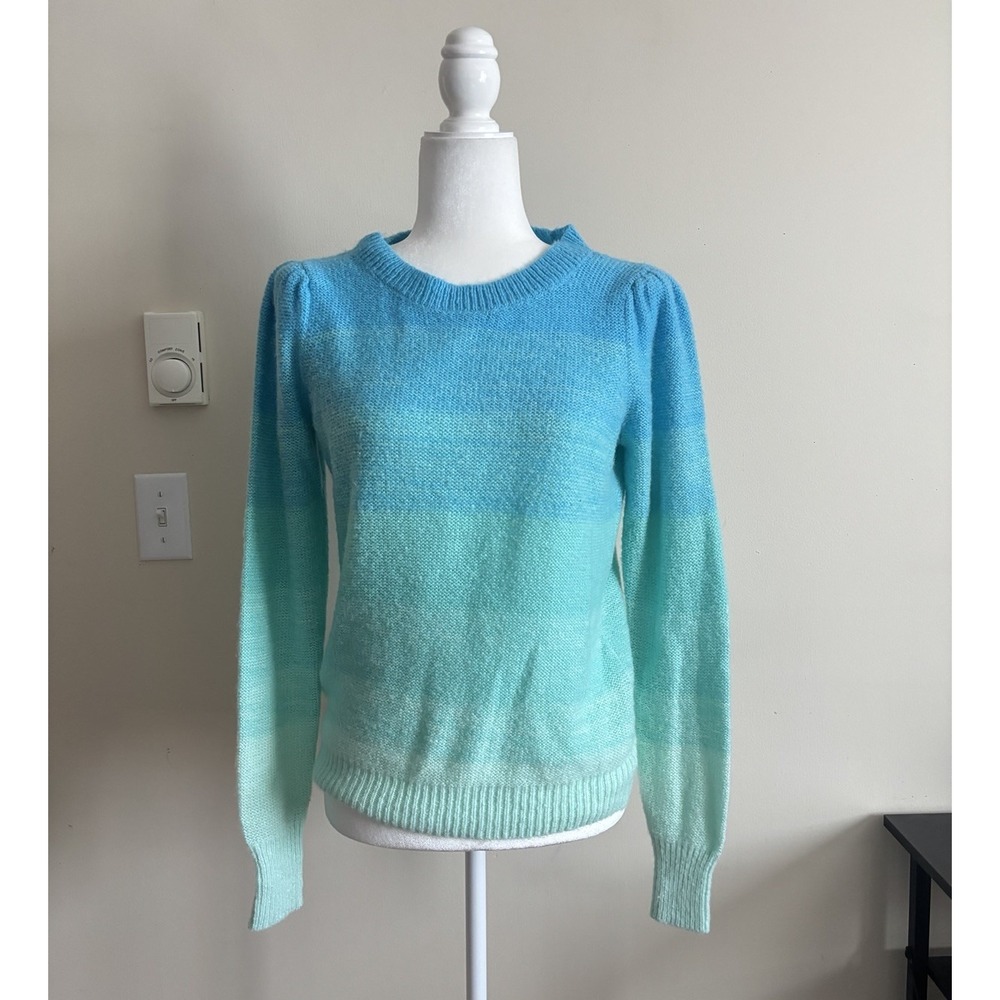 Lilly Pulitzer Womens Small‎ Olinia Sweater Seabreeze Ombre Blue Green Preppy